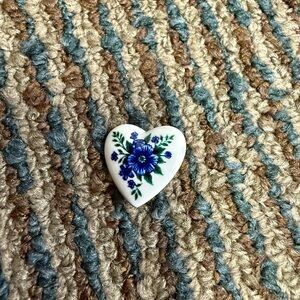 Heart-Shaped Floral Brooch